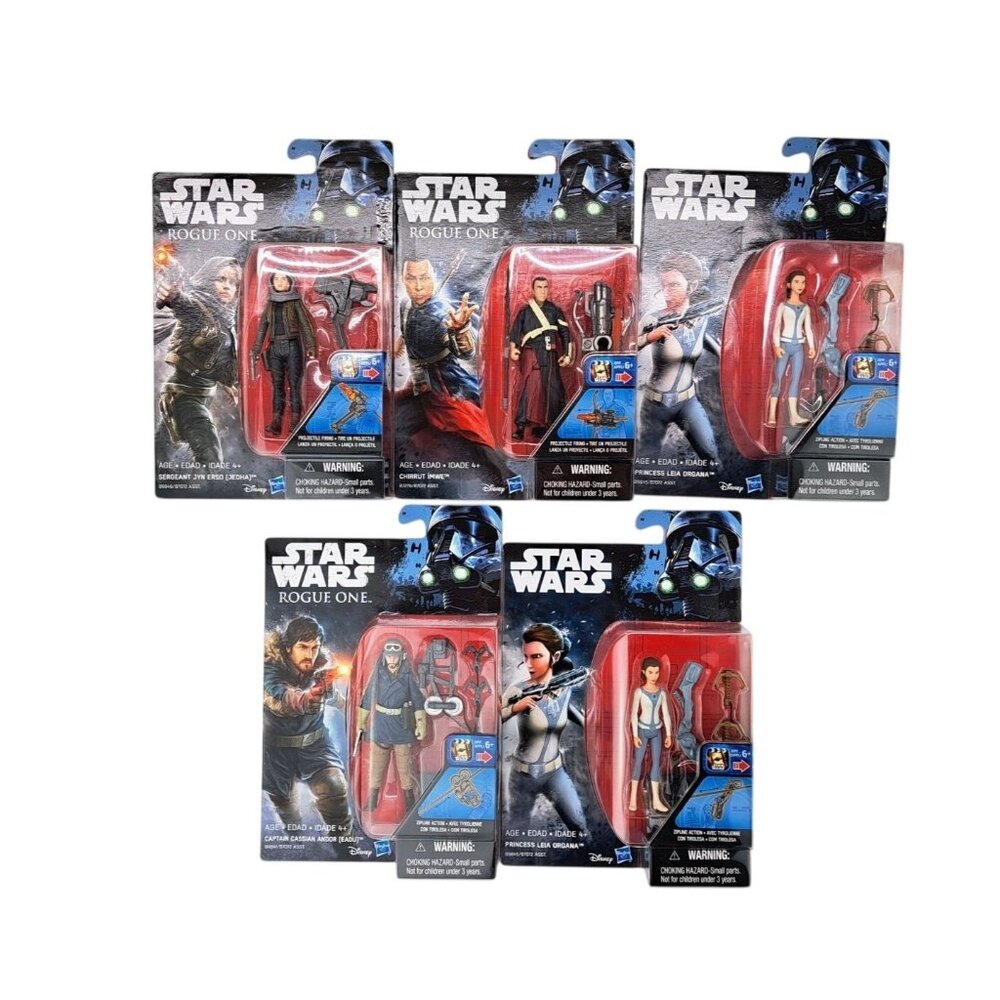 Star Wars Rogue One Action Figure Set Of 5 Princess Leia Cassian Chirrut Erso